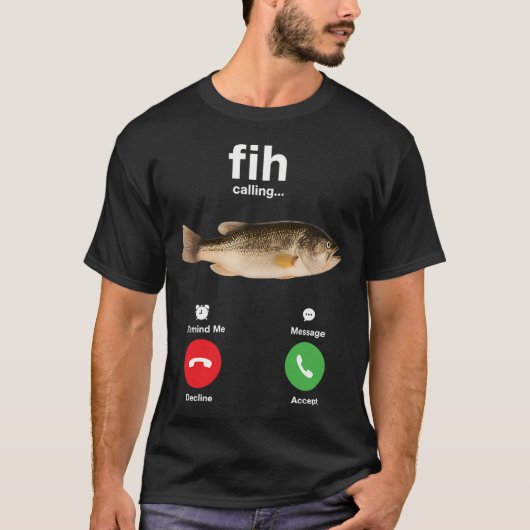 Grappige vis belt Herinner me T-shirt (Voorkant)