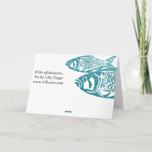 Grappige vis dankbaarheid groeten dank u kaarten (Achterkant)