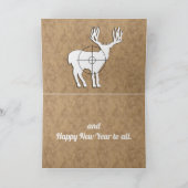 Grappige vis- en jachtkerstgroet kaart (Binnen)