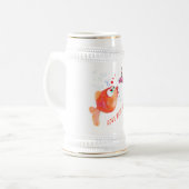 Grappige Vis en Worm Beer Stein - aangepaste tekst Bierpul (Voorkant links)