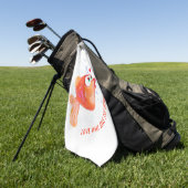 Grappige vis en worm golfhanddoek - aangepaste tek (Groen)