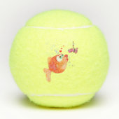 Grappige vis en worm tennisballen (Voorkant)
