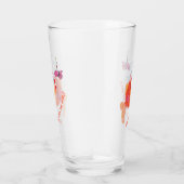 Grappige vis en wormglas - aangepaste tekst glas (Rechts)