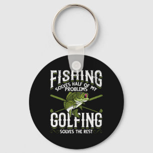 Grappige Vis Golf Vissen Lost De Helft Van Mijn Pr Sleutelhanger