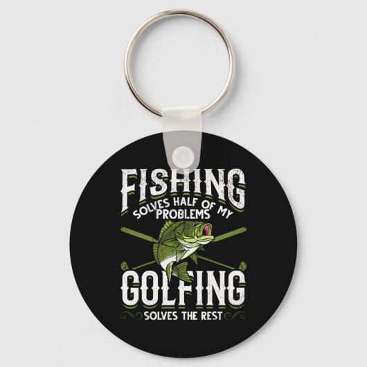 Grappige Vis Golf Vissen Lost De Helft Van Mijn Pr Sleutelhanger (Voorkant)