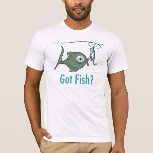 Grappige vis heren witte T-shirt