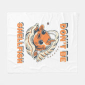 Grappige vis in schelp kunst fleece deken (Voorkant (Horizontaal))