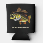 Grappige vis met een Cowboy Pet- Blikjeskoeler (Achterkant)