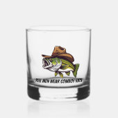 Grappige vis met een Cowboy Pet- Whisky Glas (Voorkant)