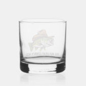 Grappige vis met een Cowboy Pet- Whisky Glas (Achterkant)