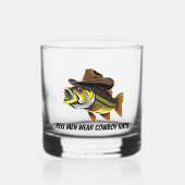 Grappige vis met een Cowboy Pet- Whisky Glas (Voorkant)