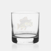 Grappige vis met een Cowboy Pet- Whisky Glas (Achterkant)