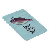 Grappige vis met Fancy wimpers aangepaste tekst Magneet (Rechterzijde)