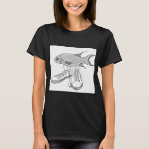 Grappige Vis met Schoenen T-shirt