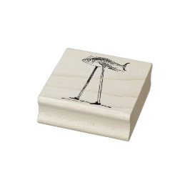 Grappige vis op stelten is terug op zijn voeten rubberstempel