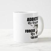 Grappige Vis Quotes Werk Largemouth Baars Grote Koffiekop (Voorkant rechts)