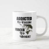Grappige Vis Quotes Werk Largemouth Baars Grote Koffiekop (Rechts)