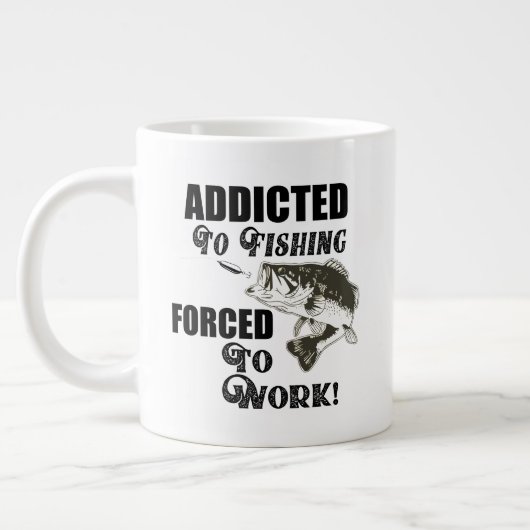 Grappige Vis Quotes Werk Largemouth Baars Grote Koffiekop (Links)