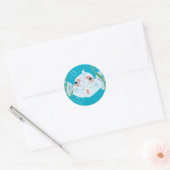 Grappige Vis Ronde Sticker (Envelop)