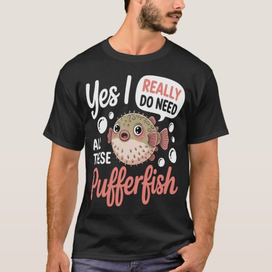 Grappige Vis Schattige Balloonvis T-shirt (Voorkant)