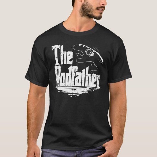 Grappige Vis T-shirt De Hengel Vader (Voorkant)