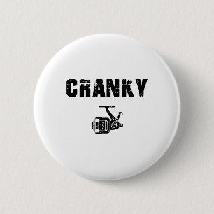 Grappige vis T-shirt voor mannen  Ronde Button 5,7 Cm