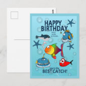 Grappige Vis Verjaardag Briefkaart (Voorkant / Achterkant)