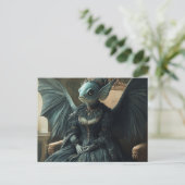 Grappige Vis Vleermuis Royalty-AI Gegenereerd Kuns Briefkaart (Staand voorkant)