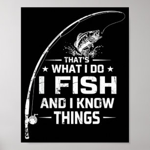 Grappige viscitaat dat is wat vissen en weten poster