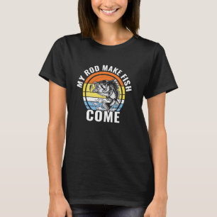 Grappige visgrappen voor mannen Mijn hengel maakt T-shirt