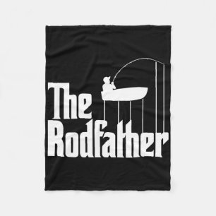 Grappige visgrappenmeme van de Rodfather hengel Fleece Deken