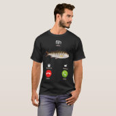 Grappige vishengel met visoproep t-shirt (Voorkant volledig)