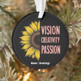 Grappige visie, creativiteit en passie vieren vrou ornament