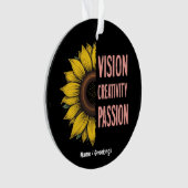 Grappige visie, creativiteit en passie vieren vrou ornament (voorkant)