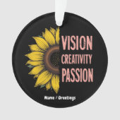 Grappige visie, creativiteit en passie vieren vrou ornament (voorkant)