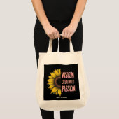 Grappige visie, creativiteit en passie vieren vrou tote bag (Voorkant (product))