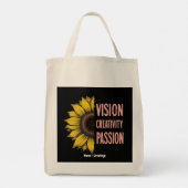 Grappige visie, creativiteit en passie vieren vrou tote bag (Achterkant)