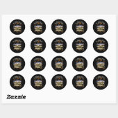 Grappige viskleding voor mannen ronde sticker (Vel)