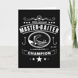 Grappige Vismeester Byiter Kampioen Heren Cadeau Kaart