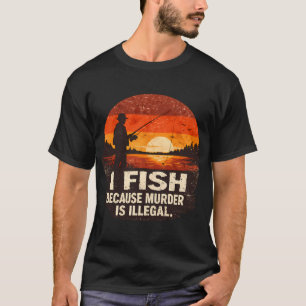 Grappige Visquote Vintage Vervallen Zonsondergang  T-shirt