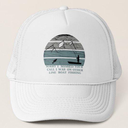 grappige visquotes vintage trucker pet (Voorkant)