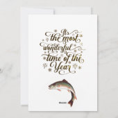 Grappige visseizoen groeten feestdagenkaart (Achterkant)