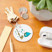 Grappige vissen en worm aan de haak visgrappen sleutelhanger