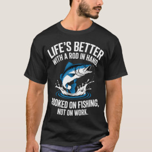 Grappige Vissen  – Gehaakt op Vissen Niet Werk Cit T-shirt