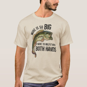 Grappige vissen grote baars t-shirt