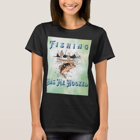 grappige Vissen heeft me verslaafd design cadeaus, T-shirt (Voorkant)