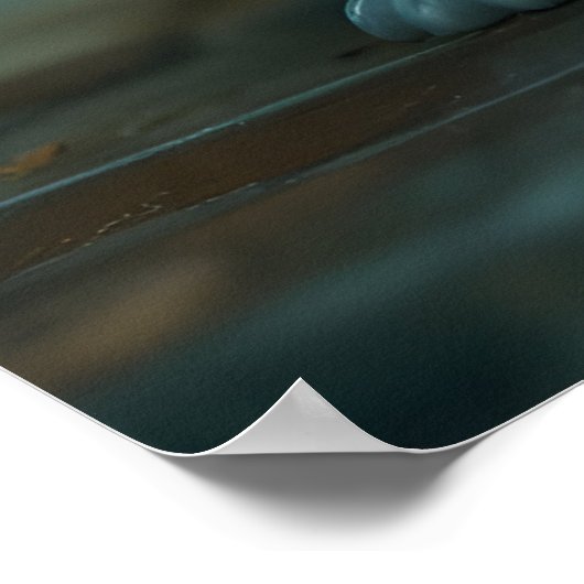 Grappige vissen in bad poster (Hoek)