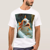 Grappige vissen in bad t-shirt (Voorkant)