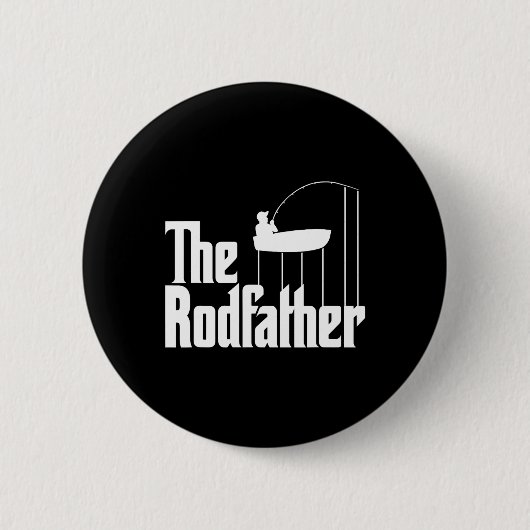 Grappige Vissen meme van de rodfather Vissen Rod Ronde Button 5,7 Cm (Voorkant)