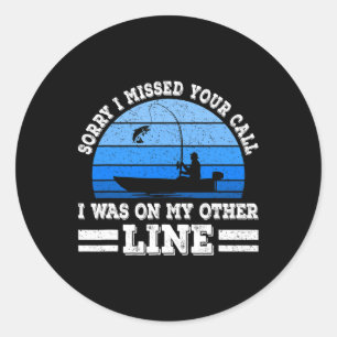Grappige Vissen Sorry Ik Heb Je Oproep Gemist Was Ronde Sticker